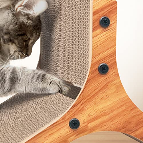 AGYM Cat Scratcher Pad, Cardboard Cat Scratcher for Indoor Cats and Kitten, Vertical Cat Scratch Pad Board, Stable and Easy for Cats to Scratch, Protect Your Furniture