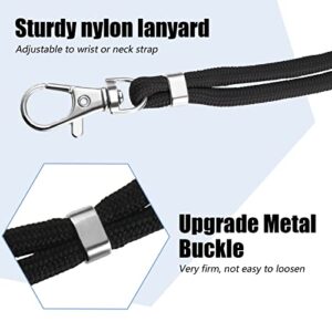 3 Pcs Universal Nylon Phone Lanyard, Smartphone Strap Cell Phone Lanyard Mobile Phone Lanyards with Adjustable Neck Strap, Detachable Clear Pad for Women and Men Most Smartphones, White+Grey+Black