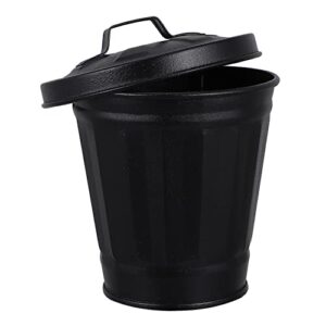 popetpop small trash can, mini wastebasket with lid desk organizer storage bin pen holder desktop trash bin storage box