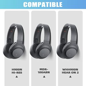 WH900N Earpads Replacement MDR-100ABN Ear Pads Cushion Earmuff Pads Compatible with WH-H900N 100ABN Wireless Noise ancelling Headphones. (Black)