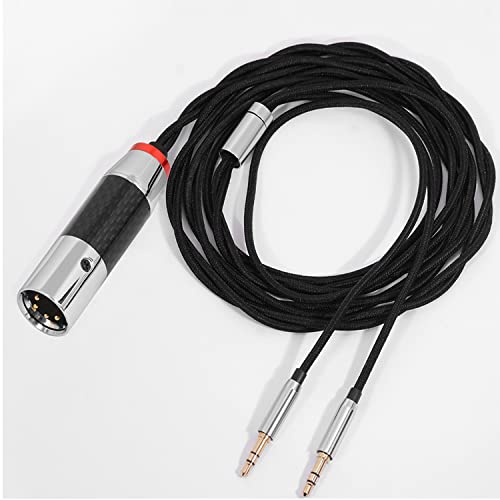 FAAEAL HE4XX Audio Replacement Cable,Compatible with Hifiman SUNDARA Ananda HE-350 HE1000 HE-400i(New Edition) HE560, 2.5mm 3.5mm 4.4mm 6.35mm 4PIN-XLR to Dual 3.5mm(4PIN-XLR)