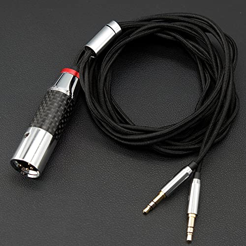 FAAEAL HE4XX Audio Replacement Cable,Compatible with Hifiman SUNDARA Ananda HE-350 HE1000 HE-400i(New Edition) HE560, 2.5mm 3.5mm 4.4mm 6.35mm 4PIN-XLR to Dual 3.5mm(4PIN-XLR)