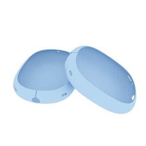 replacement soft silicone earpads ear pads cushions protectors cover case accessories compatible with apple airpods max headphones (light blue)