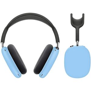 Replacement Soft Silicone Earpads Ear Pads Cushions Protectors Cover Case Accessories Compatible with Apple AirPods Max Headphones (Light Blue)