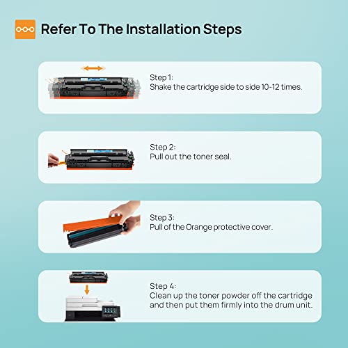 KEENKLE Compatible Toner Cartridge Replacement for HP 204A HP204A CF510A CF511A CF512A CF513A Compatible with Laserjet Pro MFP M154 M154a M154nw M180n M180nw M181 M181fw Printers(4 Pack)