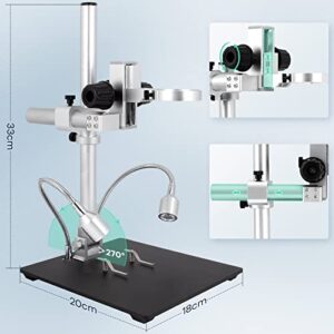 Andonstar AD246M 500X Digital Microscope for Adults,3 Lens 1080P Digital Microscope with 10.4 inch Metal Stand for PCB Soldering Microscope,Biological Microscope Tools,32G Card