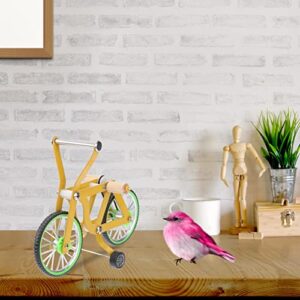 Zerodeko Bird Toys Bird Bicycle Training Toys Mini Bike Parrot Play Toy Bird Intelligence Training Toy Bird Foot Toy Exercising Toy Educational Toy for Parakeet Macaws Conures Conure Toys