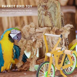 Zerodeko Bird Toys Bird Bicycle Training Toys Mini Bike Parrot Play Toy Bird Intelligence Training Toy Bird Foot Toy Exercising Toy Educational Toy for Parakeet Macaws Conures Conure Toys