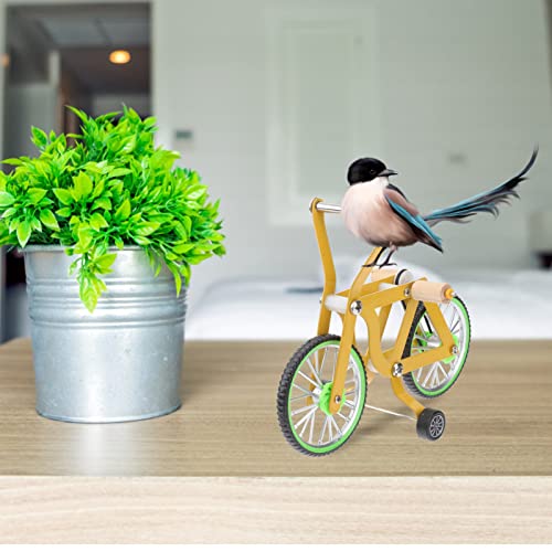 Zerodeko Bird Toys Bird Bicycle Training Toys Mini Bike Parrot Play Toy Bird Intelligence Training Toy Bird Foot Toy Exercising Toy Educational Toy for Parakeet Macaws Conures Conure Toys