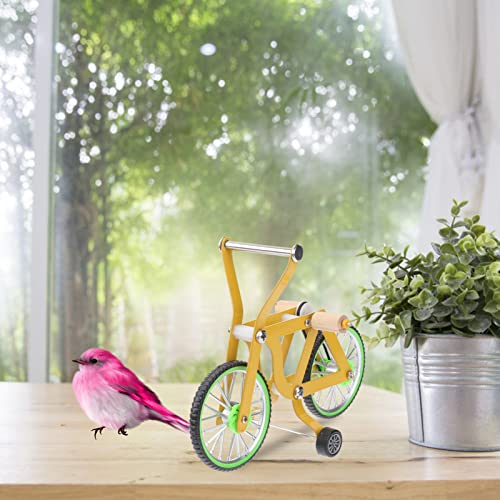 Zerodeko Bird Toys Bird Bicycle Training Toys Mini Bike Parrot Play Toy Bird Intelligence Training Toy Bird Foot Toy Exercising Toy Educational Toy for Parakeet Macaws Conures Conure Toys