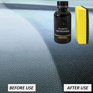 ZMPDJG 50ml Plastic Parts Refurbish Agent Car Exterior Restorer,Car Refurbishment Cleaning Agent Plastic Refreshing,Leather Interior Car Cleaner (Pack of 1Set)