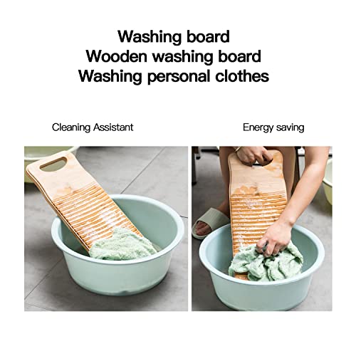 awagas 23.6"x7.1" Large Bamboo Washboard, Hand Washing Board, Laundry Washboard for Hand Washing Clothes, Clothes Wash Boards-old Fashioned Hand Wash Board for Shirts Clean Home Laundry Supplies-(L)