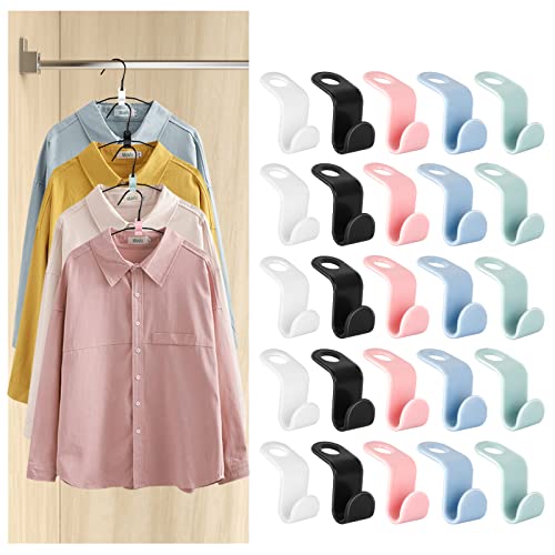 DIGHEIGG Clothes Hanger Space Saver Connector Hooks 100 Pack, Closet Organizer Space Saving Hangers for Clothes, Space Triangles for Hangers As Seen on Tv