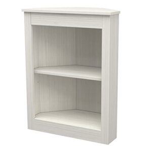 inval 31.5" 2-shelf corner bookcase, washed oak