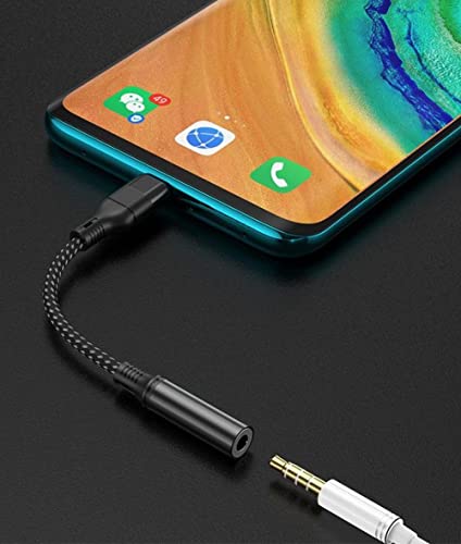 navor USB C to 3.5mm Headphone Jack Adapter Cable, Type C to Aux Audio Dongle Converter Adapter Compatible with Samsung Galaxy S22 S21 S20, Google Pixel 5, iPad Pro and More