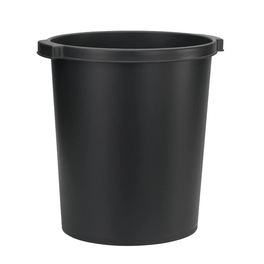 Jalema® Re-Solution™ Commercial Wastebasket for Office or Home, 100% Post-Consumer Recycled Polystyrene, 4.75 Gallon/19 Quart Capacity, Black, 10-Pack