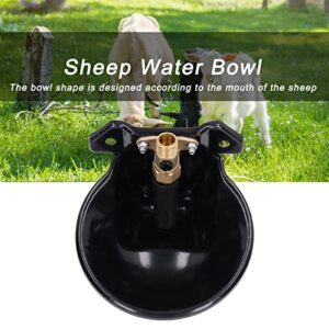 Acouto Sheep Water Bowl, Sheep Water Bowl Stainless Steel Copper Valve Touch Switch Thickened Automatic Goats Drinking Waterer for Farm Supplies Livestocktool