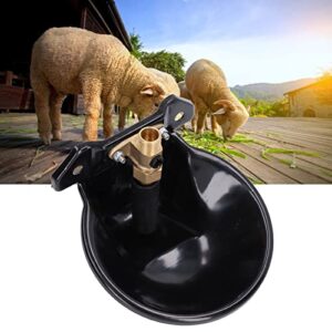 Acouto Sheep Water Bowl, Sheep Water Bowl Stainless Steel Copper Valve Touch Switch Thickened Automatic Goats Drinking Waterer for Farm Supplies Livestocktool