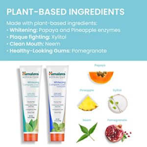 Himalaya Botanique Complete Care Whitening Toothpaste Variety Pack, Simply Mint and Simply Peppermint Flavors, Fluoride Free, for a Clean Mouth, Whiter Teeth and Fresh Breath, 5.29 oz, 2 Pack