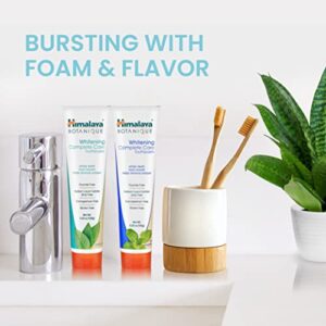 Himalaya Botanique Complete Care Whitening Toothpaste Variety Pack, Simply Mint and Simply Peppermint Flavors, Fluoride Free, for a Clean Mouth, Whiter Teeth and Fresh Breath, 5.29 oz, 2 Pack