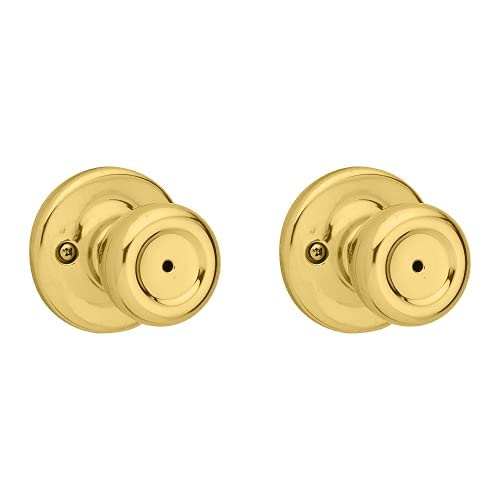 Kwikset 300M 3 CP 7 / 8RFL RCS 93001-876 Mobile Home Bed and Bath Knob in Polished Brass (Pack of 2)