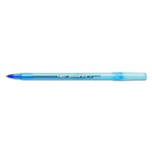 BIC Round Stic Xtra Precision Ballpoint Pen, Fine Point (0.8mm), Blue, 12-Count (Pack of 2)