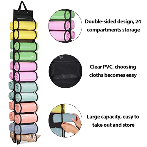 Wakult Legging Organizer - Hanging Closet Organizers and Storage for Clothes - 24 Compartments Jeans Organizer for Closet Wakult-storage bag Wakult-storage bag