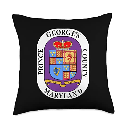 PG County Apparel Co. PG Maryland MD Prince George's County Throw Pillow, 18x18, Multicolor