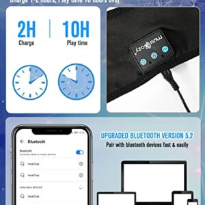 MUSICOZY Sleep Headphones Bluetooth Headband Sleeping Eye Mask & Bluetooth 5.2 Module Kit with Speakers and Charging Cable