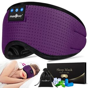 MUSICOZY Sleep Headphones Bluetooth Headband Sleeping Eye Mask & Bluetooth 5.2 Module Kit with Speakers and Charging Cable