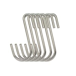 30 pcs silver s hooks,premium stainless steel s hook for hanging kitchenware,pots,plants,pans,clothes,cups,pants,for towels in bathroom,closet,garden,storage organiser,home storage hooks,utility hooks