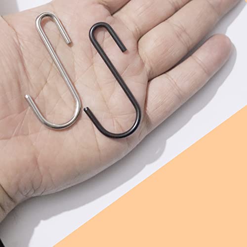 30 Pcs Silver S Hooks,Premium Stainless Steel S Hook for Hanging Kitchenware,Pots,Plants,Pans,Clothes,Cups,Pants,for Towels in Bathroom,Closet,Garden,Storage Organiser,Home Storage Hooks,Utility Hooks