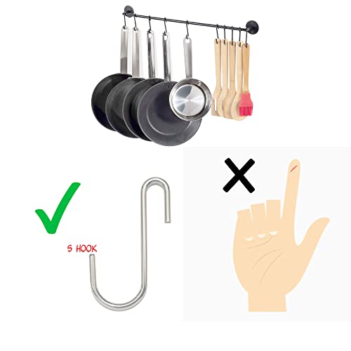 30 Pcs Silver S Hooks,Premium Stainless Steel S Hook for Hanging Kitchenware,Pots,Plants,Pans,Clothes,Cups,Pants,for Towels in Bathroom,Closet,Garden,Storage Organiser,Home Storage Hooks,Utility Hooks