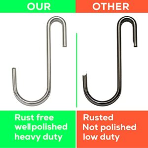 30 Pcs Silver S Hooks,Premium Stainless Steel S Hook for Hanging Kitchenware,Pots,Plants,Pans,Clothes,Cups,Pants,for Towels in Bathroom,Closet,Garden,Storage Organiser,Home Storage Hooks,Utility Hooks