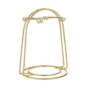 oautosjy coffee cup holder, coffee mug holder stand, wrought iron coffee cup rack 4 hooks, desktop gold water cup saucer drain hanger rack, household kitchen storage drying rack for counter cabinet