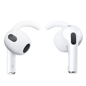 tonegod pair airpods 3 ear hooks covers fits for airpods 3 anti-slip ear covers accessories running, jogging, cycling (white)