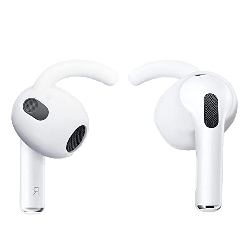 ToneGod Pair AirPods 3 Ear Hooks Covers Fits for AirPods 3 Anti-Slip Ear Covers Accessories Running, Jogging, Cycling (White)