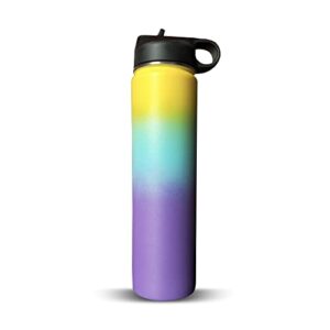 ilsm hydro double wall vacuum flask stainless steel insulated water bottle (18, multicolored) multicolor