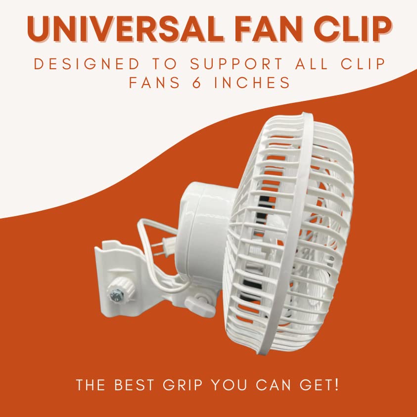 Green Rush Nutrients Universal Adjustable Fan Clip Adapter - Perfect For Inside Grow Tent - Designed to Work with 6 Inch Fans