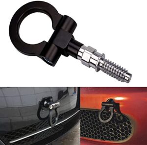 venveal universal car tow hook front bumper screw-on front tow hooks,aluminum 16mm tow hook for b-m w 1 3 5 series e39 e82 e88 e90 e91e92 e93 x1 x3 x5 x6 f22 f30 f55 f66(black)