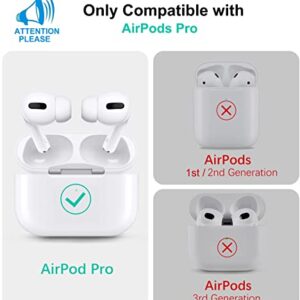 AirPods Pro Case Silicone AirPods Pro Case Cover with Keychain Cute Apple AirPods Pro Protective Case with Enameled Flower Keychain (Black)