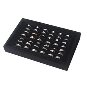 pangkeep ring holder display tray jewelry organizer stands for selling rings earrings show (black)