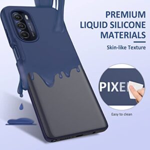 PUJUE for Motorola Moto G-Stylus 5G-2022 Case: Silicone Shockproof Protective Cell Phone Case - Slim Rugged Dual Layer 360 Full Protection Durable Tough Drop Proof Bumper (Navy Blue)