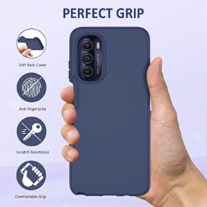 PUJUE for Motorola Moto G-Stylus 5G-2022 Case: Silicone Shockproof Protective Cell Phone Case - Slim Rugged Dual Layer 360 Full Protection Durable Tough Drop Proof Bumper (Navy Blue)