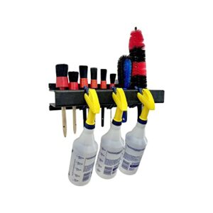 behr-engr detail brush spray bottle organization storage rack, black (behr-120)