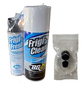 bg frigi-clean aerosol ac evaporator cleaner and frigi-fresh kit with evaporating cleaning nozzle