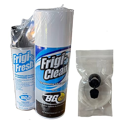 BG Frigi-Clean Aerosol AC Evaporator Cleaner And Frigi-Fresh Kit With Evaporating Cleaning Nozzle