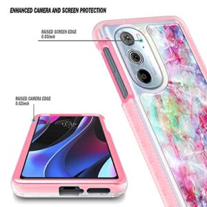 NZND Compatible with Motorola Edge Plus (2022) Case 5G 6.7" /Edge Plus 5G UW (2022) with [Built-in Screen Protector], Full-Body Protective Shockproof Rugged Bumper Cover Durable Case (Fantasy)