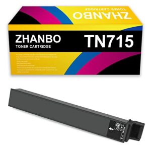 zhanbo tn715 remanufactured black toner cartridge acp8130 45,000 pages compatible with konica minolta bizhub c750i tn715k