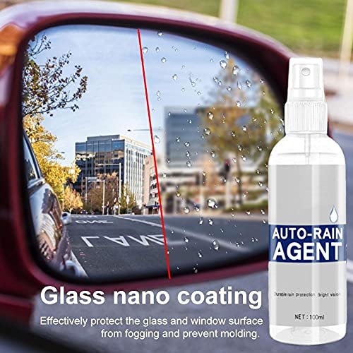 Car Glass Anti-Fog Rainproof Agent, Anti Fog Spray for Car Windshield Antifogging Rainproof Nano Rain Remover for Windows, Windshields, Mirrors, Shower Doors, Glass (2 Bottle Anti-Fog)